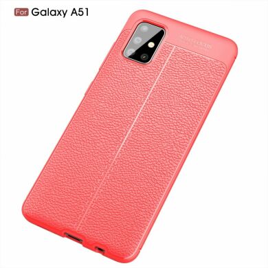 Захисний чохол Deexe Leather Cover для Samsung Galaxy A51 (A515) - Red