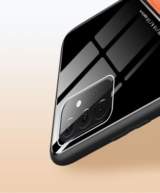 Защитный чехол Deexe Magnetic Leather Cover для Samsung Galaxy A72 (А725) - Black