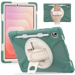 Защитный чехол Deexe Rotation Hybrid для Samsung Galaxy Tab S11 (X730/X736) - Emerald Green