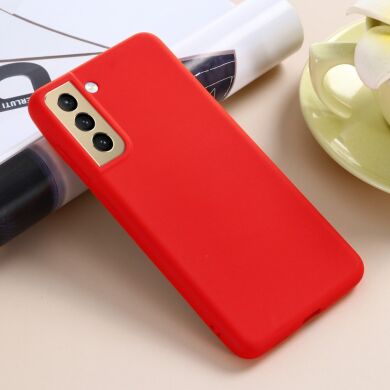 Защитный чехол Deexe Silicone Case для Samsung Galaxy S21 FE (G990) - Red