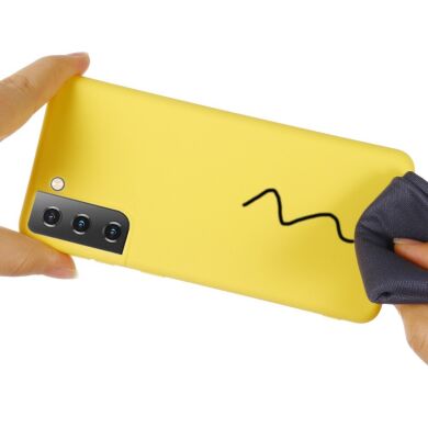 Защитный чехол Deexe Silicone Case для Samsung Galaxy S21 - Yellow