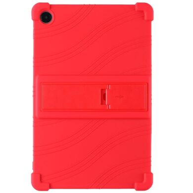 Защитный чехол Deexe Silicone Kickstand для Samsung Galaxy Tab A11 Plus (X230/236) - Red