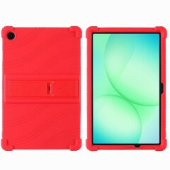 Защитный чехол Deexe Silicone Kickstand для Samsung Galaxy Tab A11 Plus (X230/236) - Red