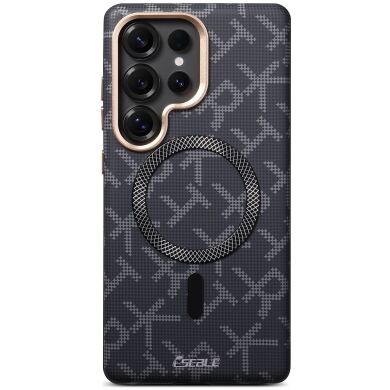 Защитный чехол ESEBLE Letter Pattern Magnetic для Samsung Galaxy S25 Ultra (S938) - Black