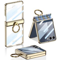 Защитный чехол GKK Hinge Ring для Samsung Galaxy Flip 7 - Champagne Gold