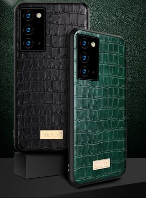Защитный чехол SULADA Crocodile Style для Samsung Galaxy Note 20 (N980) - Green