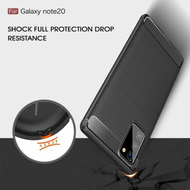Захисний чохол UniCase Carbon для Samsung Galaxy Note 20 - Black