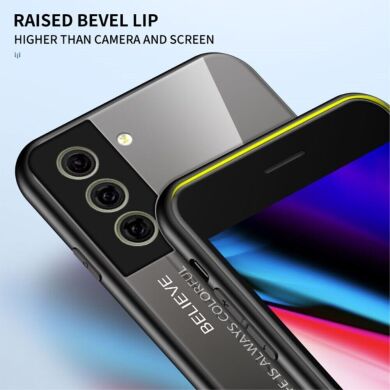 Защитный чехол Deexe Gradient Color для Samsung Galaxy S21 FE (G990) - Black / Blue