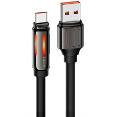 Кабель Hoco U136 Prize USB to Type-C (5A, 1.2m) - Black