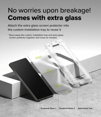 Комплект защитных стекол (2шт) Ringke Easy Slide Tempered Glass для Samsung Galaxy S25 Ultra (S938) 8800274969469