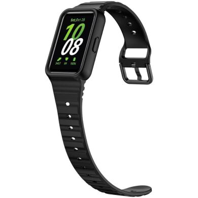 Ремешок Deexe Silicone Strap для Samsung Galaxy Fit 3 - Black