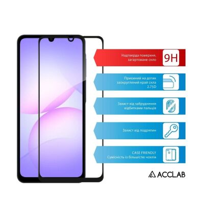 Защитное стекло ACCLAB Full Glue для Samsung Galaxy A08 (A085) - Black
