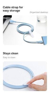 Кабель Baseus Pudding Series USB to Type-C (100W, 5A, 2m) P10355703221-01 - White