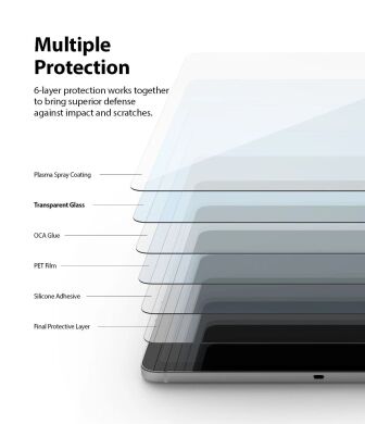 Защитное стекло Ringke Invisible Defender для Samsung Galaxy Tab S11 / S10 FE / S9 / S9 FE / S8 / S7 (8809758101654)