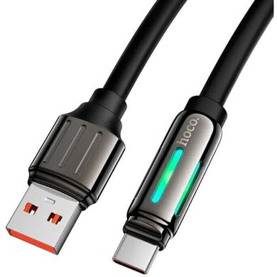 Кабель Hoco U136 Prize USB to Type-C (5A, 1.2m) - Black