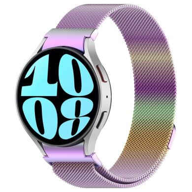 Ремешок Deexe Milanese QuickFit для Samsung Galaxy Watch 4 / 4 Classic / 5 / 5 Pro / 6 / 6 Classic - Multicolor