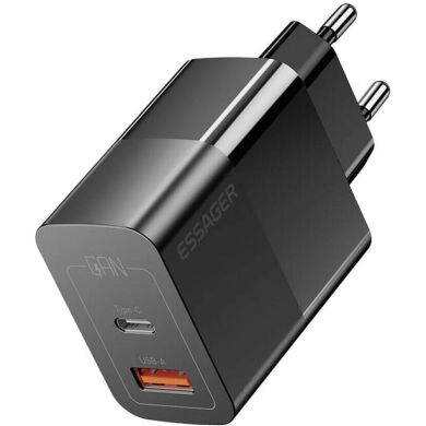 Сетевое зарядное устройство ESSAGER Pinchen 33W (USB + Type-C) ECTAC-PCB01-P - Black
