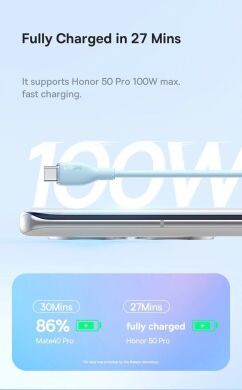 Кабель Baseus Pudding Series USB to Type-C (100W, 5A, 2m) P10355703221-01 - White