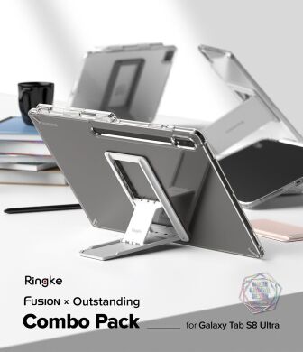 Защитный чехол Ringke Fusion Combo with Stand Clear для Samsung Galaxy Tab S8 Ultra (T900/T906) 8809881260228 - Clear