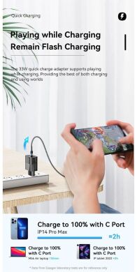 Сетевое зарядное устройство ESSAGER Pinchen 33W (USB + Type-C) ECTAC-PCB01-P - Black