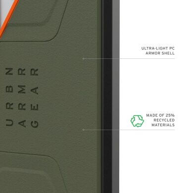 Захисний чохол URBAN ARMOR GEAR Civilian MagSafe для Samsung Galaxy S26 Ultra (S948) 214535117297 - Olive Drab / Orange