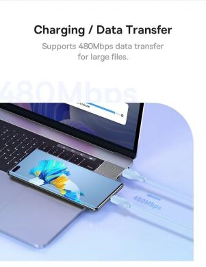 Кабель Baseus Pudding Series USB to Type-C (100W, 5A, 2m) P10355703221-01 - White