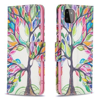 Чохол-книжка Deexe Color Wallet для Samsung Galaxy A22 5G (A226) - Colorful Tree