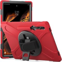 Защитный чехол Deexe Rotation Hybrid для Samsung Galaxy Tab S8 Ultra (T900/T906) - Red