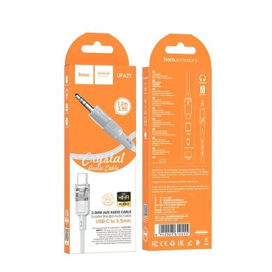 AUX-кабель Hoco UPA27 Type-C to 3.5mm (1.2m) - Gray