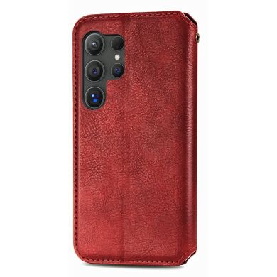 Чехол Deexe Rhombus Wallet для Samsung Galaxy S26 Ultra (S948) - Red