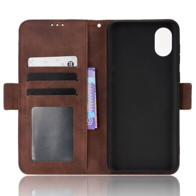 Чехол Deexe Wallet Stand для Samsung Galaxy A03 Core (A032) - Brown