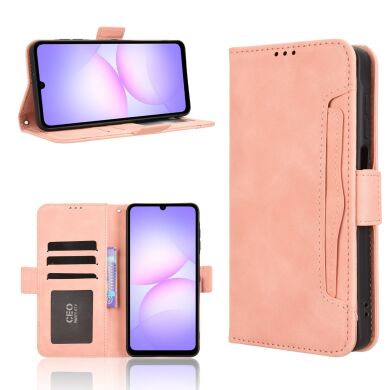 Чехол Deexe Wallet Stand для Samsung Galaxy A07 (A075) - Pink