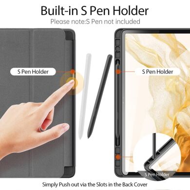 Чехол DUX DUCIS Domo Series Pen Holder для Samsung Galaxy Tab S7 (T870/875) / Tab S8 - Black