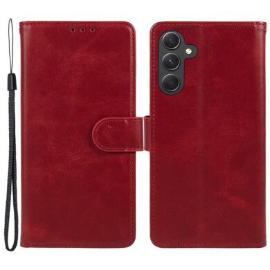 Чехол-книжка Deexe Classic Stand для Samsung Galaxy M35 (M356) - Red