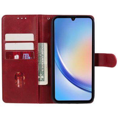 Чехол-книжка Deexe Classic Stand для Samsung Galaxy M35 (M356) - Red