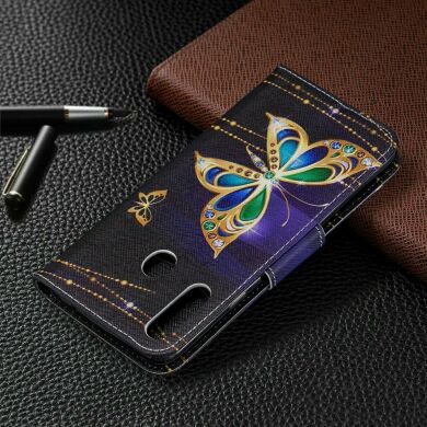 Чехол-книжка Deexe Color Wallet для Samsung Galaxy A20s (A207) - Crystal Butterflies