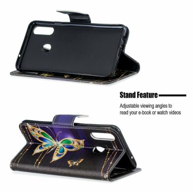 Чехол-книжка Deexe Color Wallet для Samsung Galaxy A20s (A207) - Crystal Butterflies