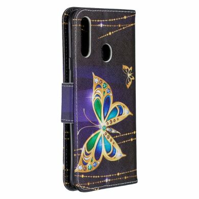 Чехол-книжка Deexe Color Wallet для Samsung Galaxy A20s (A207) - Crystal Butterflies