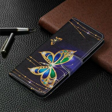 Чехол-книжка Deexe Color Wallet для Samsung Galaxy A20s (A207) - Crystal Butterflies
