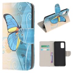 Чехол-книжка Deexe Color Wallet для Samsung Galaxy S20 FE (G780) - Blue Butterfly