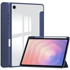 Чехол-книжка Deexe Crystal Back для Samsung Galaxy Tab S11 (X730/X736) - Dark Blue