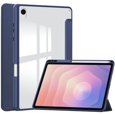 Чехол-книжка Deexe Crystal Back для Samsung Galaxy Tab S11 (X730/X736) - Dark Blue