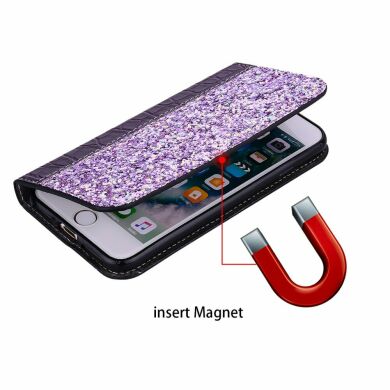 Чехол-книжка Deexe Glittery Crocodile для Samsung Galaxy A70 (A705) - Orange