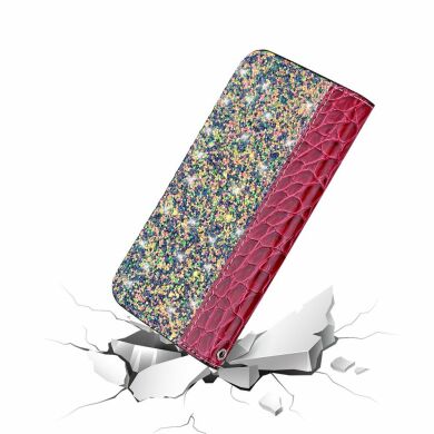 Чехол-книжка Deexe Glittery Crocodile для Samsung Galaxy A70 (A705) - Orange