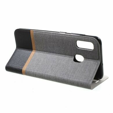 Чехол-книжка Deexe Lines Texture для Samsung Galaxy A20 (A205) / A30 (A305) - Grey