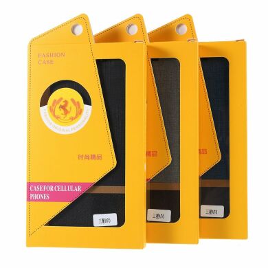 Чохол-книжка Deexe Lines Texture для Samsung Galaxy A70 (A705) - Black