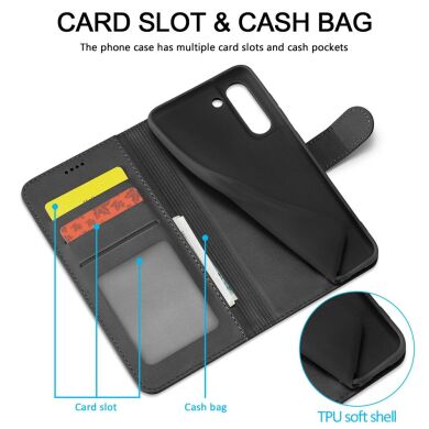 Чехол LC.IMEEKE Wallet Case для Samsung Galaxy S21 FE (G990) - Black
