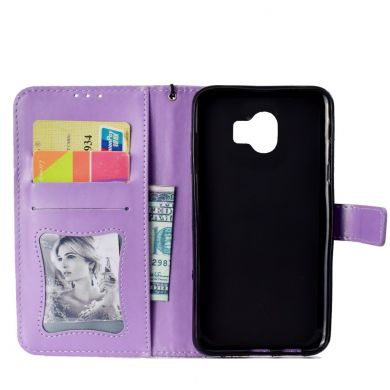 Чехол UniCase Leaf Wallet для Samsung Galaxy J4 2018 (J400) - Purple