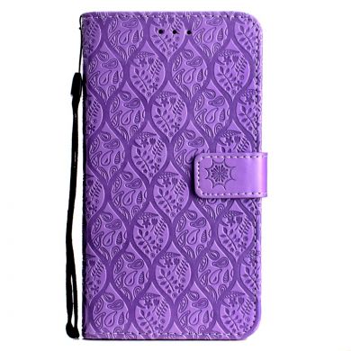 Чехол UniCase Leaf Wallet для Samsung Galaxy J4 2018 (J400) - Purple