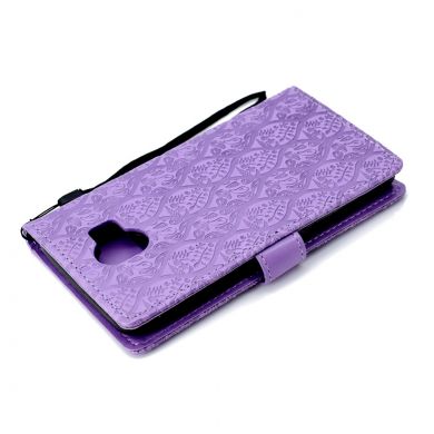 Чехол UniCase Leaf Wallet для Samsung Galaxy J4 2018 (J400) - Purple